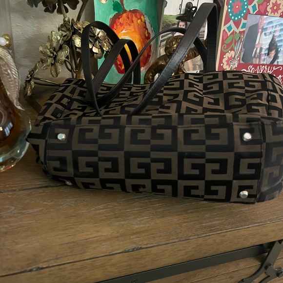 Givenchy Monogram G Tote Shoulder Bag – Brown Logo Canvas – Convertible Handles - Picture 9 of 17